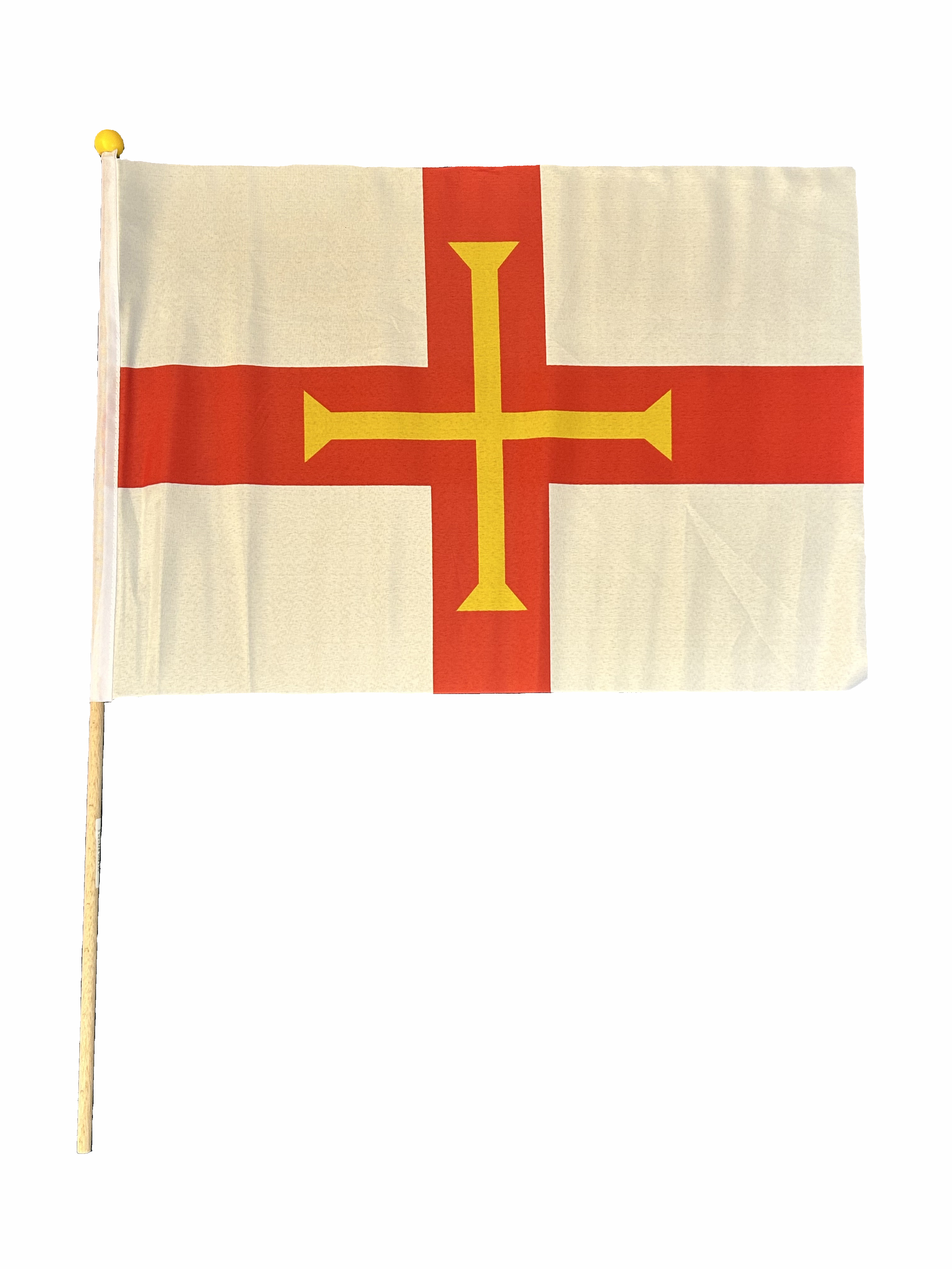 Guernsey handheld wooden flag